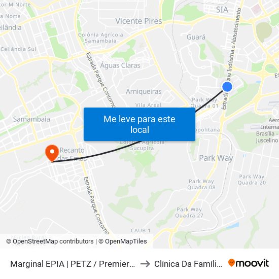 Marginal EPIA Sul | Petz / Premier Nissan & Renault to Clínica Da Família 104/105 map