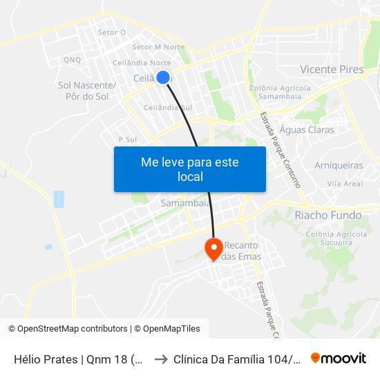 Hélio Prates | Qnm 18 (Hrc) to Clínica Da Família 104/105 map
