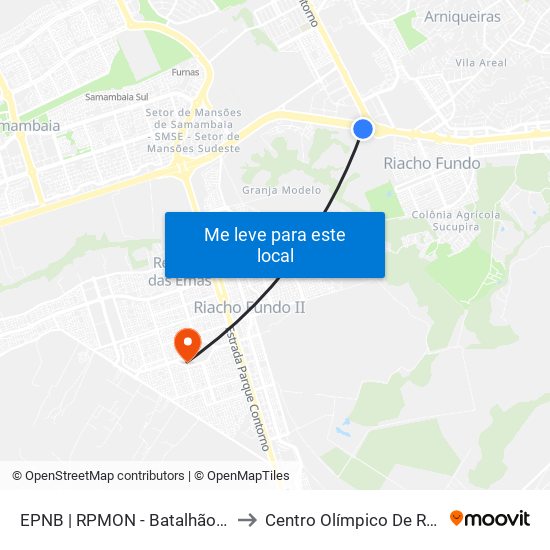 Epnb | Rpmon - Batalhão De Polícia Montada to Centro Olímpico De Recanto Das Emas map