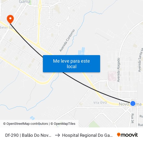 Df-290 | Balão Do Novo Gama to Hospital Regional Do Gama - Hrg map