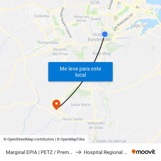 Marginal EPIA Sul | Petz / Premier Nissan & Renault to Hospital Regional Do Gama - Hrg map