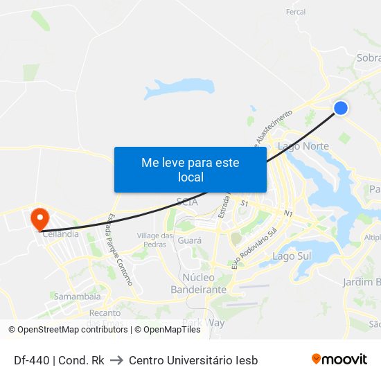 Df-440 | Cond. Rk to Centro Universitário Iesb map