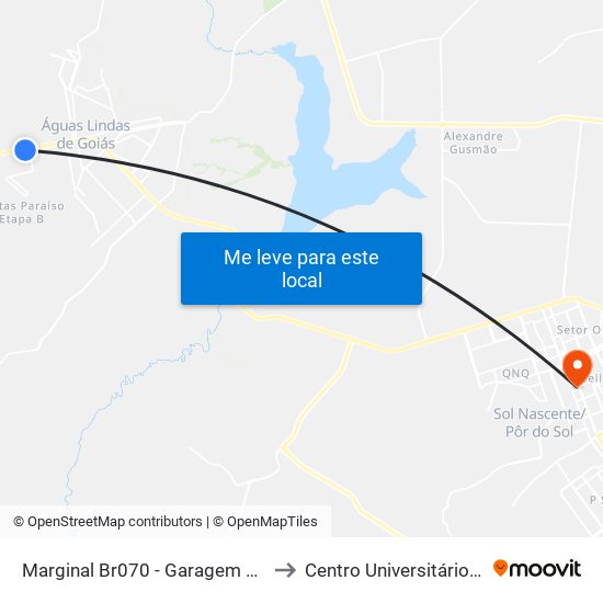 Marginal Br070 - Garagem Da Utb to Centro Universitário Iesb map