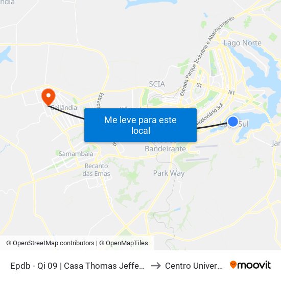 Epdb - Qi 09 | Casa Thomas Jefferson / Igreja Ortodoxa to Centro Universitário Iesb map