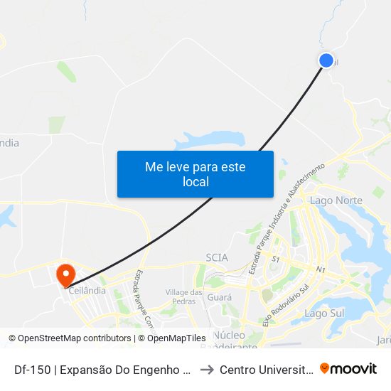 Df-150 | Expansão Do Engenho Velho «Oposto» to Centro Universitário Iesb map