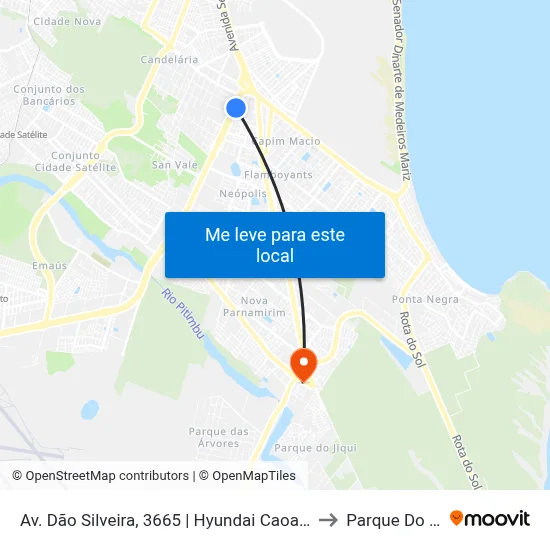 Av. Dão Silveira, 3665 | Hyundai Caoa / Pg Prime to Parque Do Jiqui map