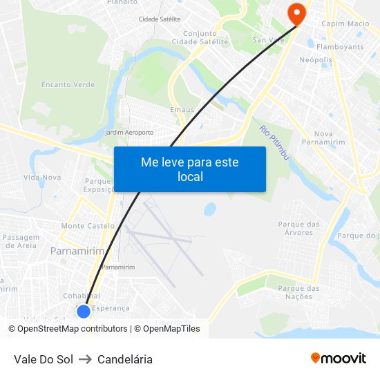 Vale Do Sol to Candelária map