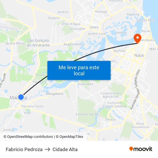Fabrício Pedroza to Cidade Alta map