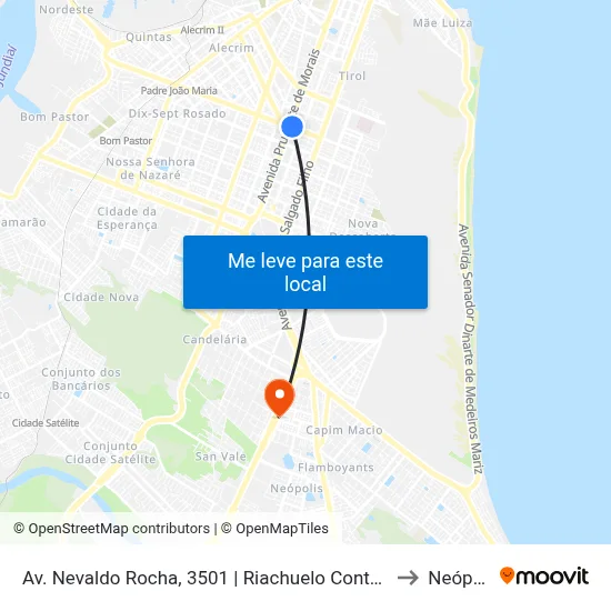 Av. Nevaldo Rocha, 3501 | Riachuelo Contact Center to Neópolis map