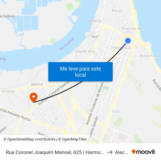 Rua Coronel Joaquim Manoel, 625 | Harmony Center to Alecrim map