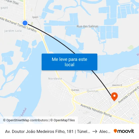 Av. Doutor João Medeiros Filho, 181 | Túnel De Igapó to Alecrim map