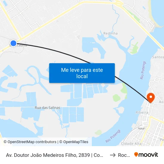 Av. Doutor João Medeiros Filho, 2839 | Comjol to Rocas map