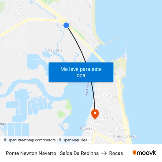 Ponte Newton Navarro | Saída Da Redinha to Rocas map