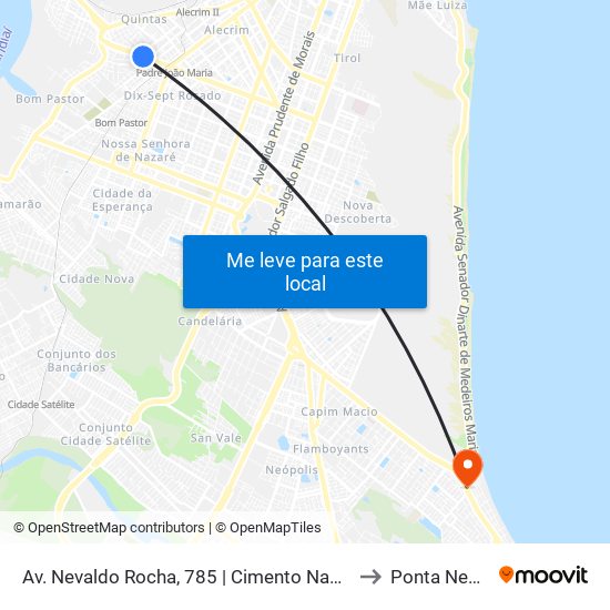 Av. Nevaldo Rocha, 785 | Cimento Nassau to Ponta Negra map