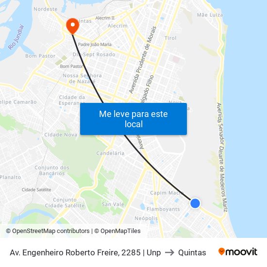 Av. Engenheiro Roberto Freire, 2285 | Unp to Quintas map
