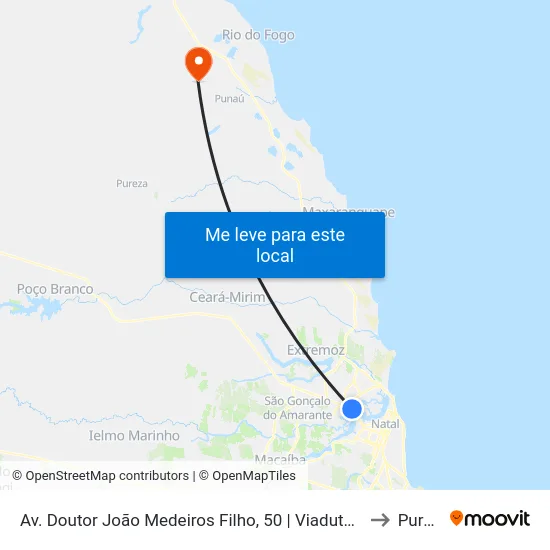 Av. Doutor João Medeiros Filho, 50 | Viaduto De Igapó to Pureza map