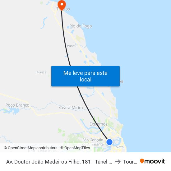 Av. Doutor João Medeiros Filho, 181 | Túnel De Igapó to Touros map