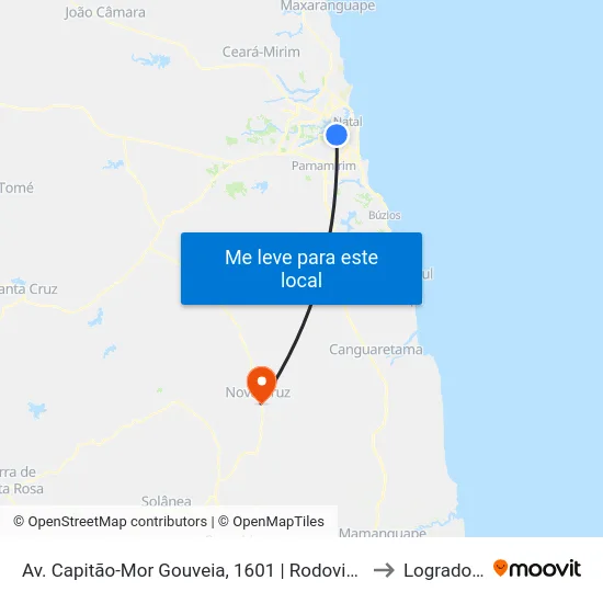 Av. Capitão-Mor Gouveia, 1601 | Rodoviária Nova to Logradouro map