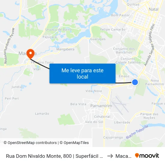 Rua Dom Nivaldo Monte, 800 | Superfácil Atacado to Macaíba map
