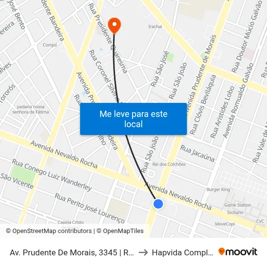 Av. Prudente De Morais, 3345 | Riachuelo Contact Center to Hapvida Complexo - Alecrim map