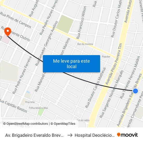 Av. Brigadeiro Everaldo Breves, 147 | Parnamirim Shopping to Hospital Deoclécio Marquês De Lucena map