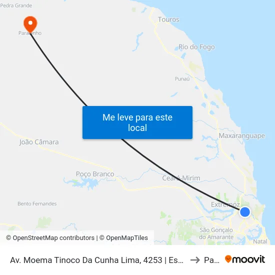 Av. Moema Tinoco Da Cunha Lima, 4253 | Escola Municipal Professora Lourdes Godeiro - Sentido Centro to Parazinho map
