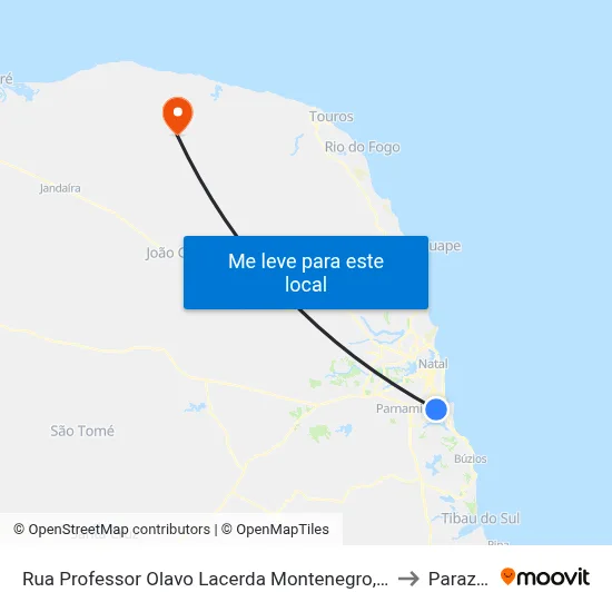 Rua Professor Olavo Lacerda Montenegro, 11 | Canto Tem to Parazinho map