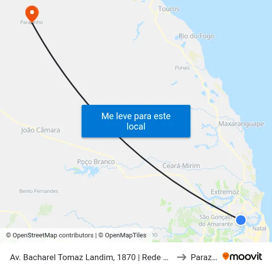 Av. Bacharel Tomaz Landim, 1870 | Rede Unilar - Opcionais to Parazinho map