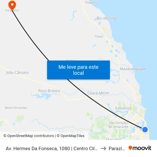 Av. Hermes Da Fonseca, 1080 | Centro Clínico Da Dor to Parazinho map