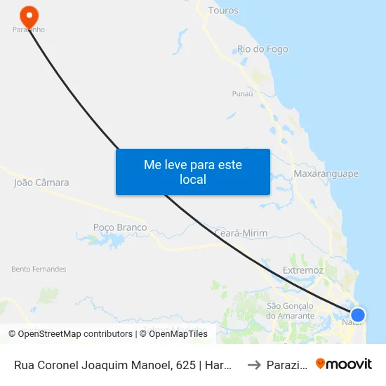 Rua Coronel Joaquim Manoel, 625 | Harmony Center to Parazinho map