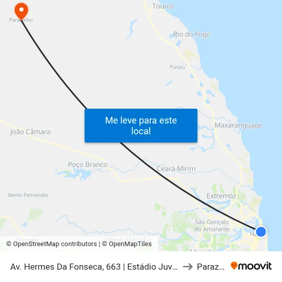 Av. Hermes Da Fonseca, 663 | Estádio Juvenal Lamartine to Parazinho map
