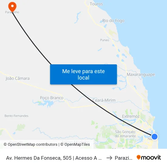 Av. Hermes Da Fonseca, 505 | Acesso A Mãe Luiza to Parazinho map