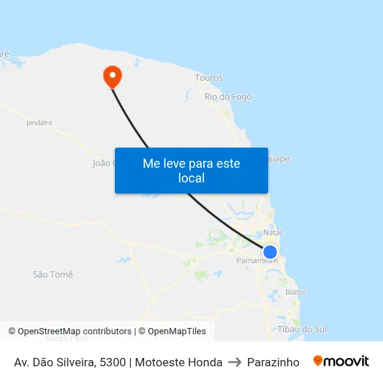 Av. Dão Silveira, 5300 | Motoeste Honda to Parazinho map