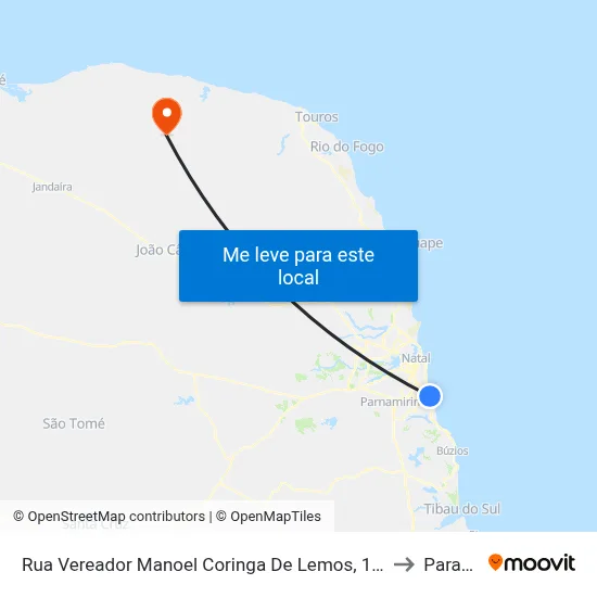 Rua Vereador Manoel Coringa De Lemos, 199 | Praça Do Cruzeiro to Parazinho map