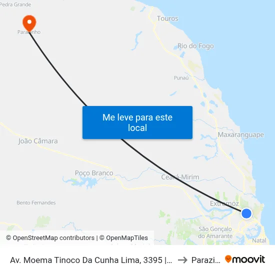 Av. Moema Tinoco Da Cunha Lima, 3395 | Upa Pajuçara to Parazinho map