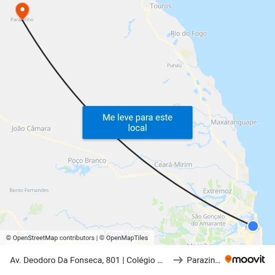 Av. Deodoro Da Fonseca, 801 | Colégio Marista to Parazinho map