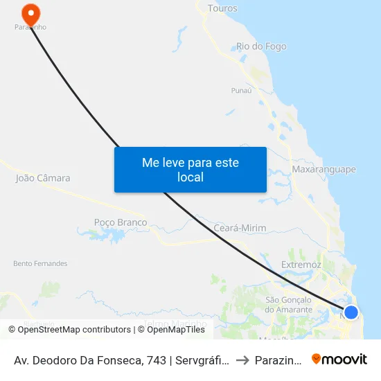 Av. Deodoro Da Fonseca, 743 | Servgráfica to Parazinho map