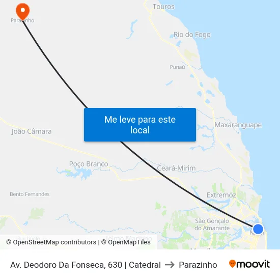 Av. Deodoro Da Fonseca, 630 | Catedral to Parazinho map