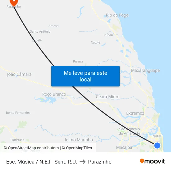 Esc. Música / N.E.I - Sent. R.U. to Parazinho map