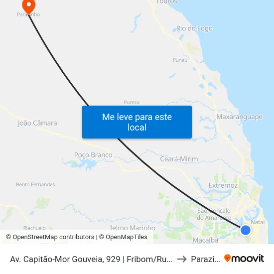 Av. Capitão-Mor Gouveia, 929 | Fribom/Russo Estofados to Parazinho map