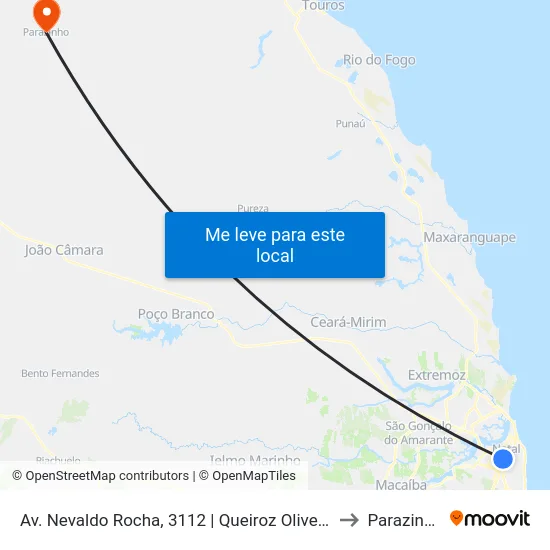 Av. Nevaldo Rocha, 3112 | Queiroz Oliveira to Parazinho map