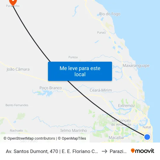 Av. Santos Dumont, 470 | E. E. Floriano Cavalcanti to Parazinho map