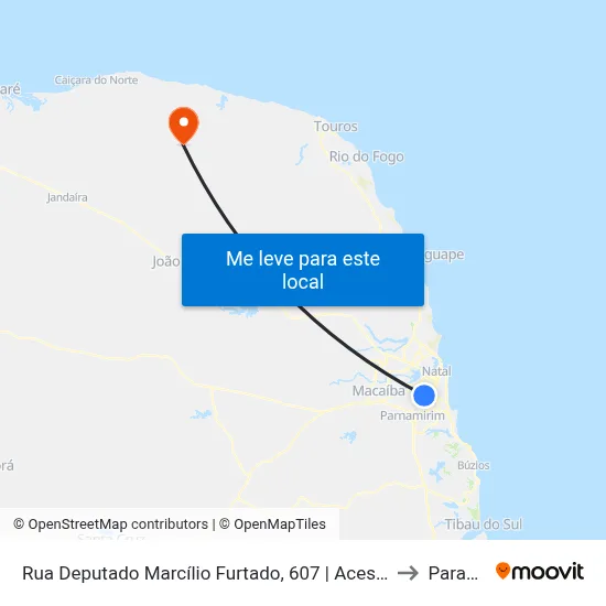 Rua Deputado Marcílio Furtado, 607 | Acesso Ao Ceep Pitimbu to Parazinho map