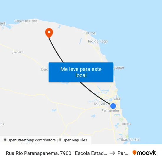 Rua Rio Paranapanema, 7900 | Escola Estadual Prof. Antônio Pinto De Medeiros to Parazinho map