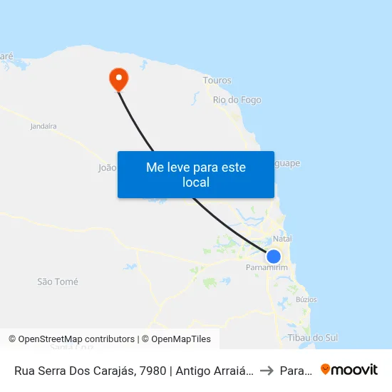 Rua Serra Dos Carajás, 7980 | Antigo Arraiá Do Aquino / Ubs Pitimbu to Parazinho map