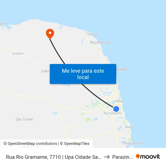 Rua Rio Gramame, 7710 | Upa Cidade Satélite to Parazinho map