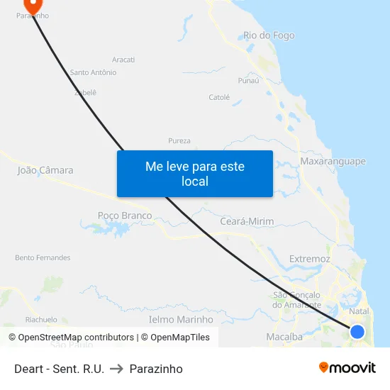 Deart - Sent. R.U. to Parazinho map