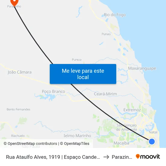 Rua Ataulfo Alves, 1919 | Espaço Candelária to Parazinho map