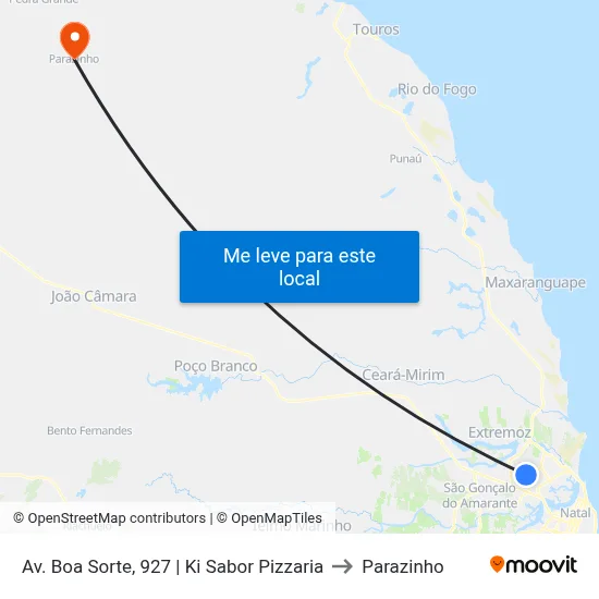 Av. Boa Sorte, 927 | Ki Sabor Pizzaria to Parazinho map
