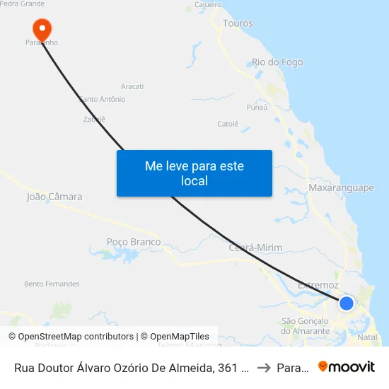Rua Doutor Álvaro Ozório De Almeida, 361 | Bomboniere Mil Doces to Parazinho map